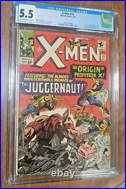 X-Men #12 CGC 5.5 Really Nice Book! 1st Appearance of the Juggernaut Vol 1 1965