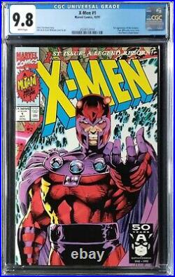 X-men #1 Cgc 9.8 Marvel Comics 1991 Vol 2 Magneto Cover H First Issue Spec Hot